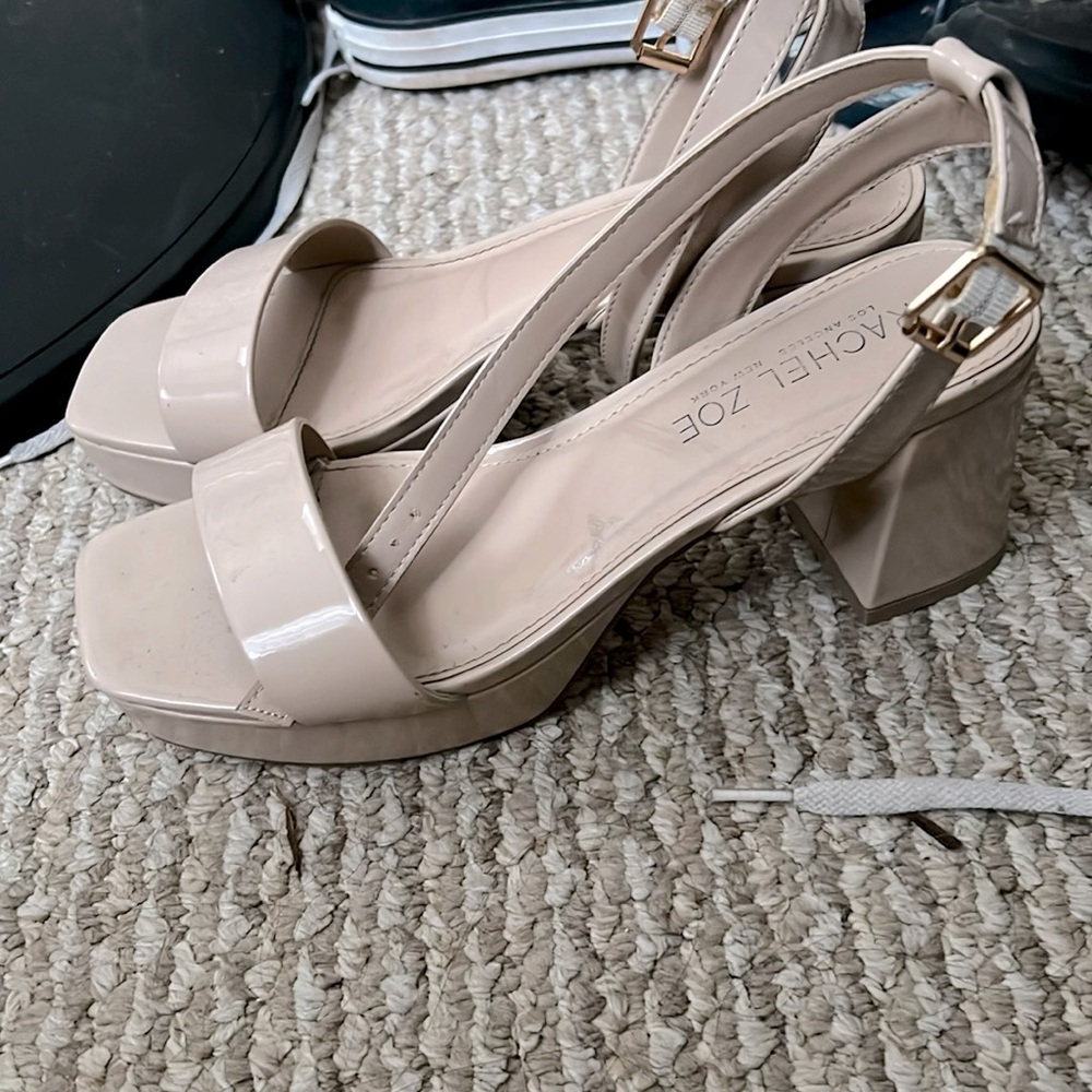 Rachel Zoe wedge heels- pinky nude- size 7